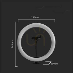 Lampa pierścieniowa LED Ring V-TAC 10W fi255mm Statyw Pilot VT-45010 3200K-5500K 550lm 4 Lampa pierścieniowa LED Ring V-TAC 10W fi255mm Statyw Pilot VT-45010 3200K-5500K 550lm small 4