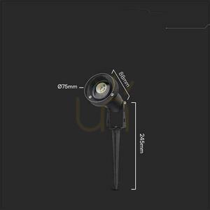 Oprawa Gruntowa Ogrodowa Wbijana Aluminium GU10 Czarna z daszkiem IP65 V-TAC VT-1126 3 Lata Gwarancji 4 Oprawa Gruntowa Ogrodowa Wbijana Aluminium GU10 Czarna z daszkiem IP65 V-TAC VT-1126 3 Lata Gwarancji small 4