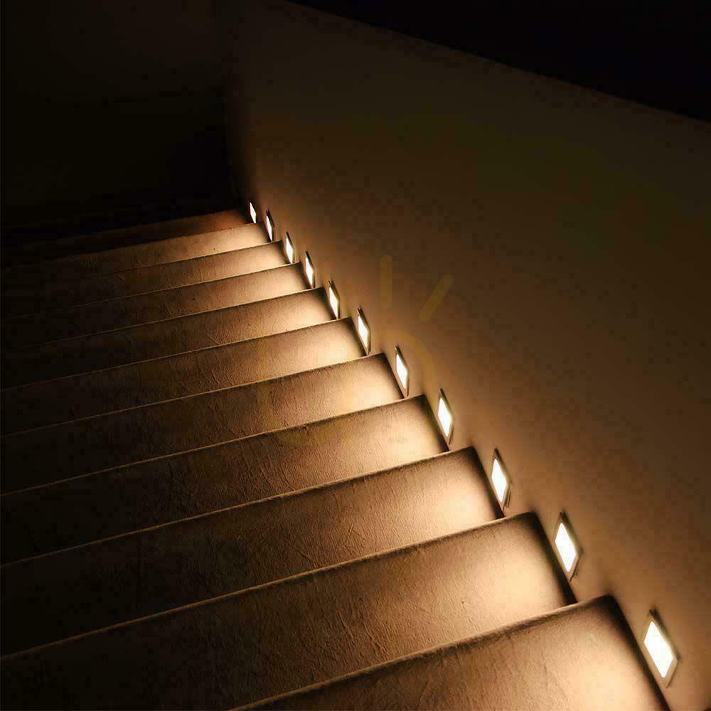 Sprawdź Oprawa Schodowa LED V-TAC 3W LED Kwadrat Biała 230V VT-1128 3000K 180lm Oprawa Schodowa LED V-TAC 3W LED Kwadrat Biała 230V VT-1128 3000K 180lm