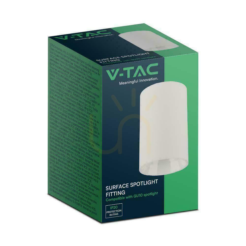 Pokaż Oprawa Sufitowa V-TAC GU10 Okrągła Natynkowa Tuba Biała 65x100mm VT-1131 3 Lata Gwarancji Oprawa Sufitowa V-TAC GU10 Okrągła Natynkowa Tuba Biała 65x100mm VT-1131 3 Lata Gwarancji