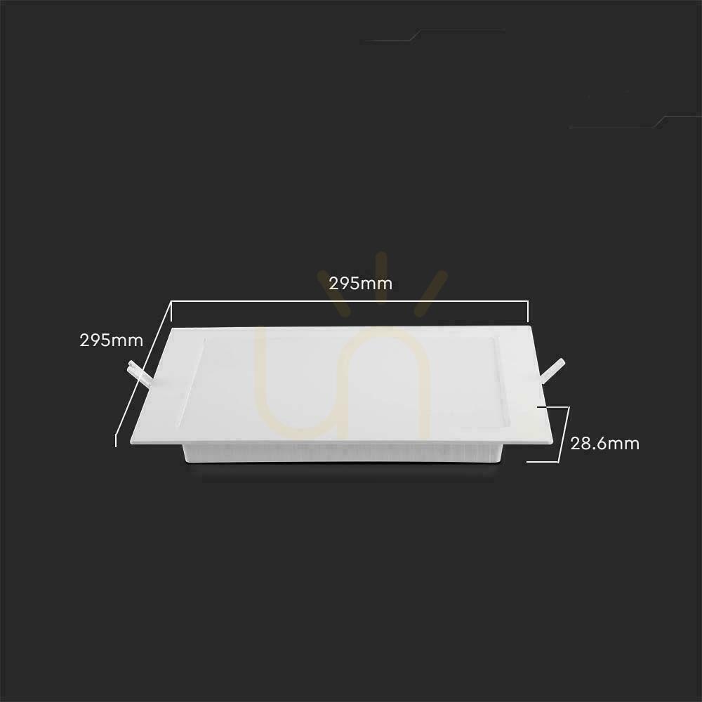 Sprawdź Panel LED V-TAC Wpuszczany Premium Downlight 24W Kwadrat 300x300 VT-61024 4000K 2640lm Panel LED V-TAC Wpuszczany Premium Downlight 24W Kwadrat 300x300 VT-61024 4000K 2640lm