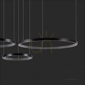 Lampa wisząca LED 57W 6840lm 4000K czarna 5 pierścieni 151 cm VT-7824 V-TAC small 5