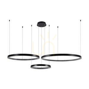 Lampa wisząca LED 57W 6840lm 4000K czarna 5 pierścieni 151 cm VT-7824 V-TAC small 0