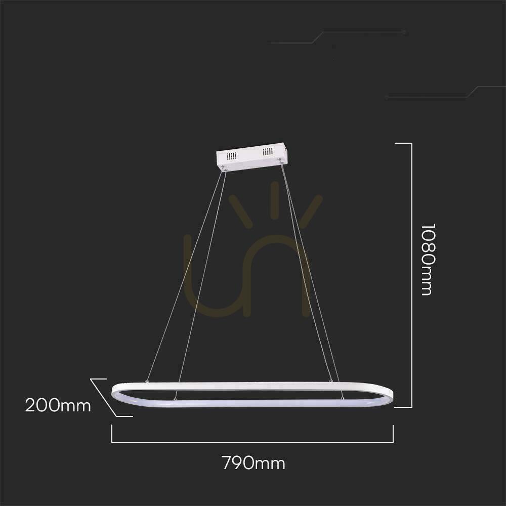 Zobacz Oprawa Zwieszana V-TAC 24W LED Biała VT-7825 3000K 2760lm Oprawa Zwieszana V-TAC 24W LED Biała VT-7825 3000K 2760lm