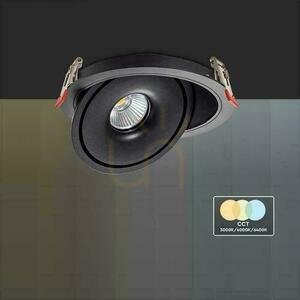 Oprawa V-TAC LED Uchylny Downlight 20W LED COB CRI90+ CCT Czarna VT-2520 3000K-4000K-6400K 1408lm small 6