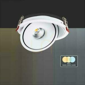 Oprawa V-TAC LED Uchylny Downlight 20W LED COB CRI90+ CCT Biała VT-2520 3000K-4000K-6400K 1408lm 6 Oprawa V-TAC LED Uchylny Downlight 20W LED COB CRI90+ CCT Biała VT-2520 3000K-4000K-6400K 1408lm small 6