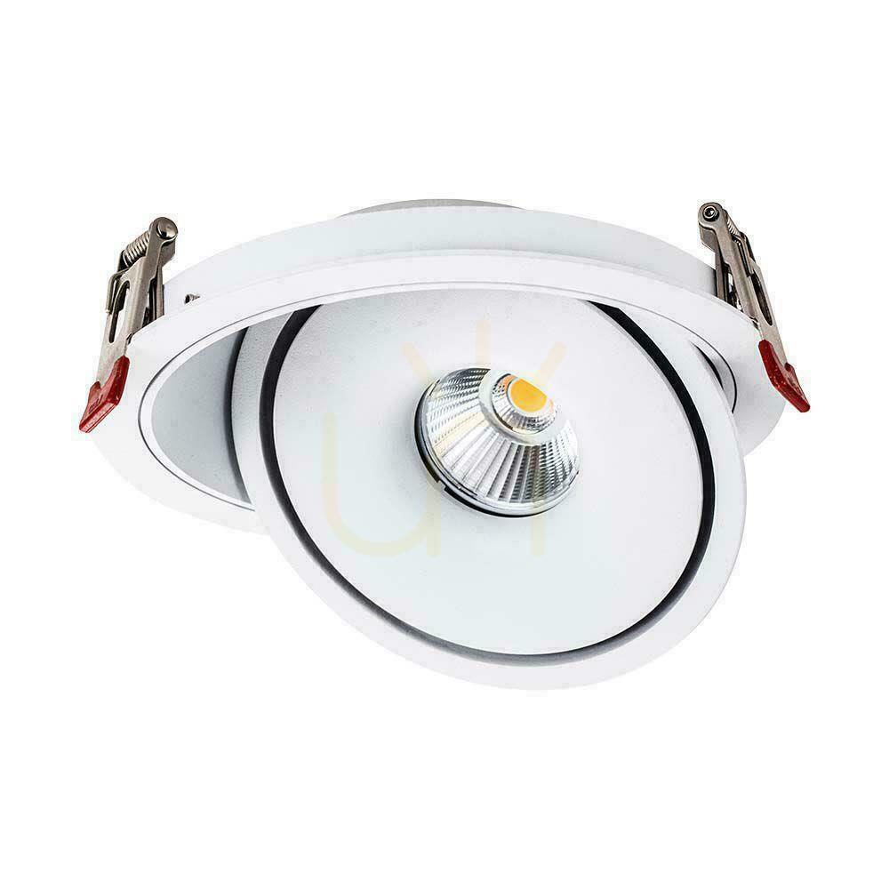 Sprawdź Oprawa V-TAC LED Uchylny Downlight 20W LED COB CRI90+ CCT Biała VT-2520 3000K-4000K-6400K 1408lm Oprawa V-TAC LED Uchylny Downlight 20W LED COB CRI90+ CCT Biała VT-2520 3000K-4000K-6400K 1408lm