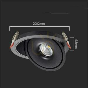 Oprawa V-TAC LED Uchylny Downlight 30W LED COB CRI90+ CCT Czarna VT-2532 3000K-4000K-6400K 2500lm 5 Oprawa V-TAC LED Uchylny Downlight 30W LED COB CRI90+ CCT Czarna VT-2532 3000K-4000K-6400K 2500lm small 5