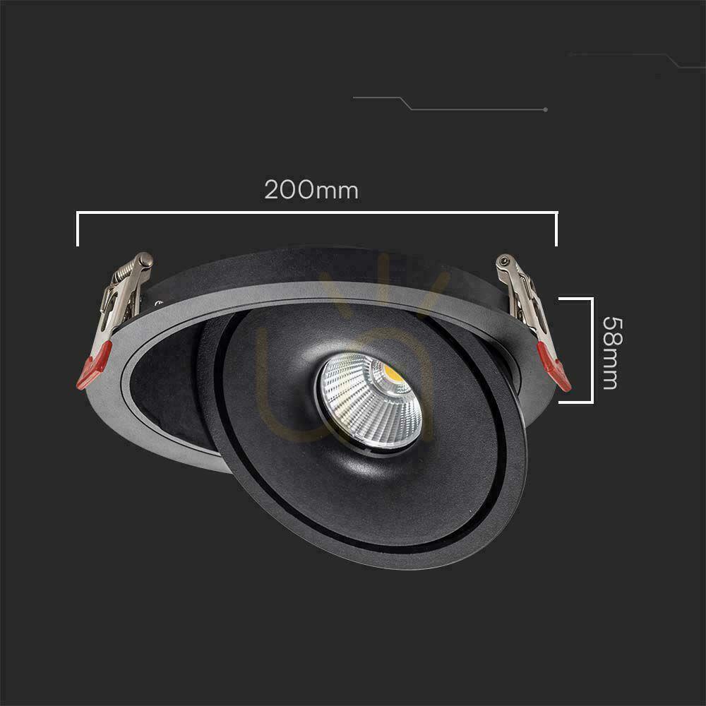 Sprawdź Oprawa V-TAC LED Uchylny Downlight 30W LED COB CRI90+ CCT Czarna VT-2532 3000K-4000K-6400K 2500lm Oprawa V-TAC LED Uchylny Downlight 30W LED COB CRI90+ CCT Czarna VT-2532 3000K-4000K-6400K 2500lm