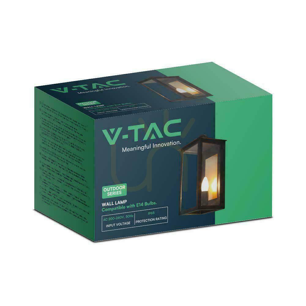 Pokaż Kinkiet Ścienny V-TAC E14 Czarny Klasyczny IP65 VT-1190 Kinkiet Ścienny V-TAC E14 Czarny Klasyczny IP65 VT-1190