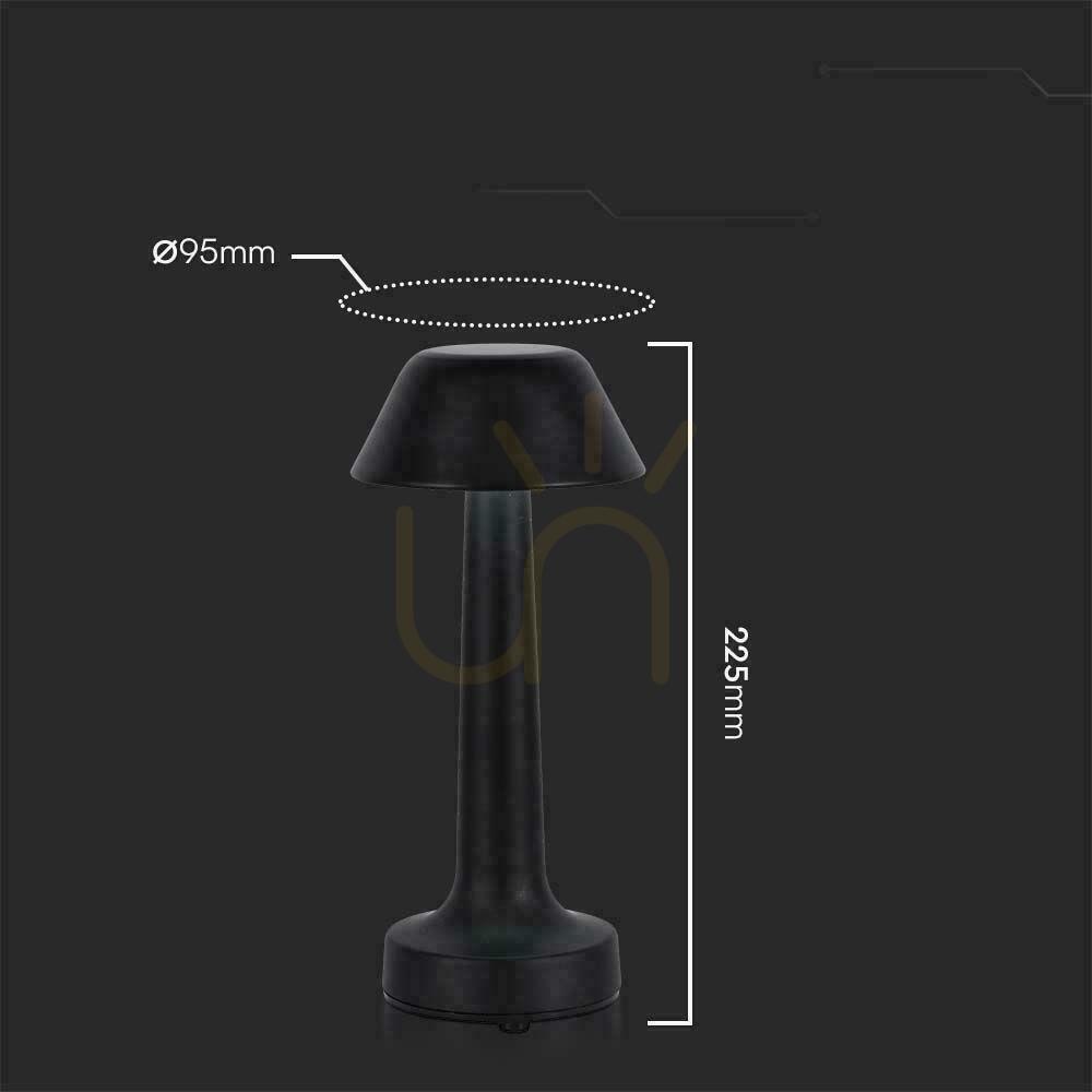 Obejrzyj Lampka Biurkowa Nocna V-TAC 2W LED 23cm Ładowanie USB CCT Ściemnianie Czarna VT-7566 3000K-6000K 40lm Lampka Biurkowa Nocna V-TAC 2W LED 23cm Ładowanie USB CCT Ściemnianie Czarna VT-7566 3000K-6000K 40lm