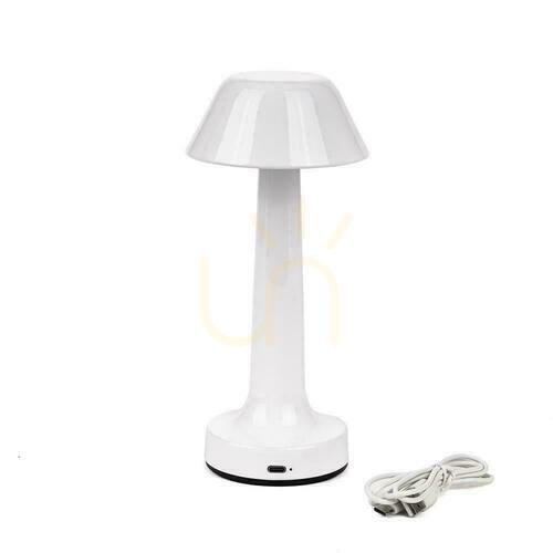Sprawdź Lampka Biurkowa Nocna V-TAC 2W LED 23cm Ładowanie USB CCT Ściemnianie Biała VT-7566 3000K-6000K 40lm