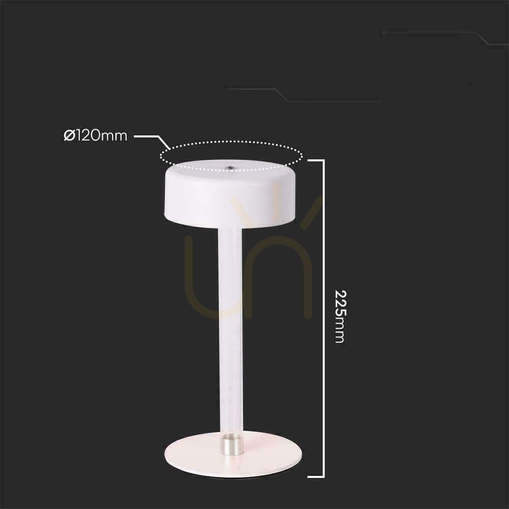 Obejrzyj Lampka Biurkowa Nocna V-TAC 3W LED 23cm Ładowanie USB CCT Ściemnianie Biała VT-7567 3000K-6000K 210lm Lampka Biurkowa Nocna V-TAC 3W LED 23cm Ładowanie USB CCT Ściemnianie Biała VT-7567 3000K-6000K 210lm