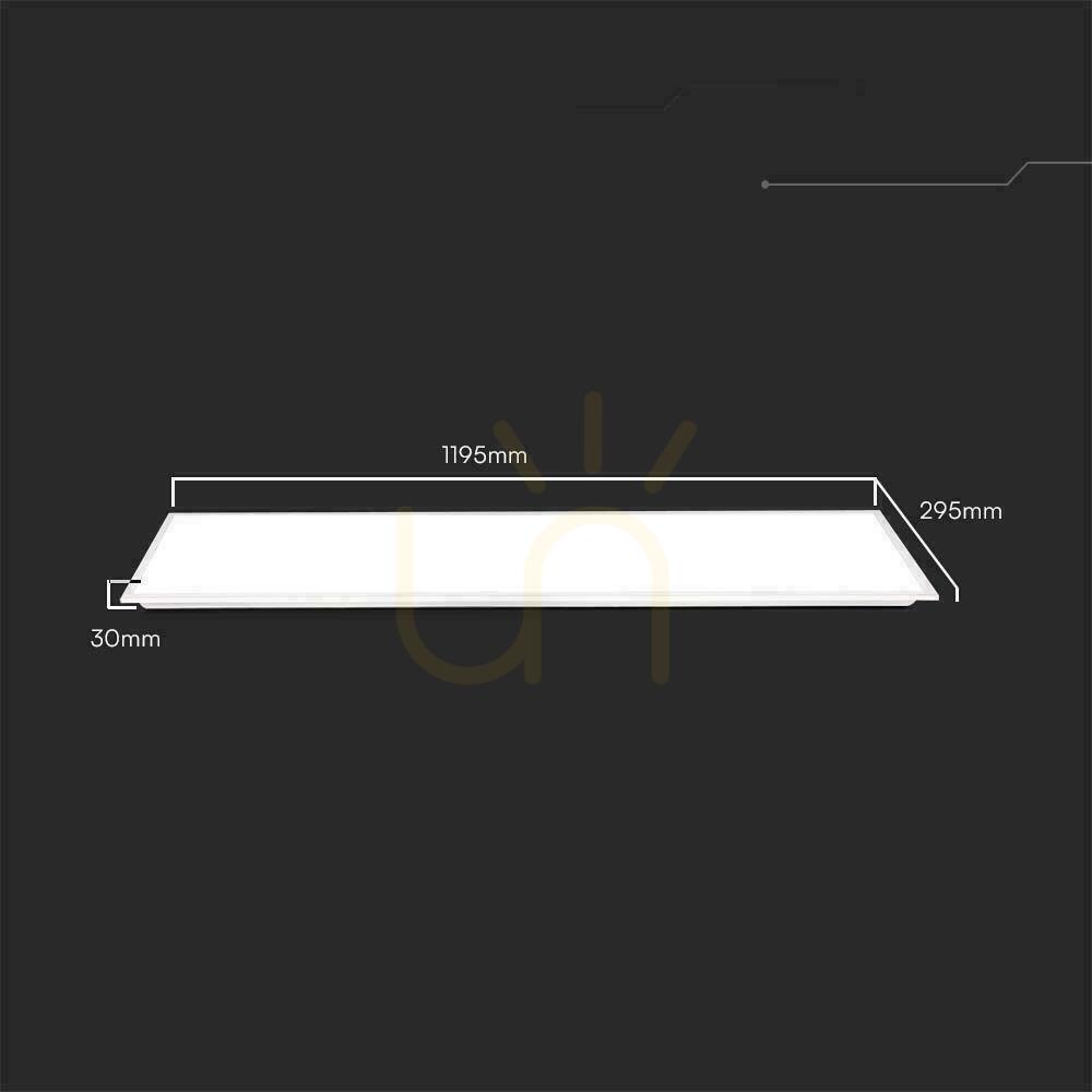 Zobacz Panel LED V-TAC 40W 1200x300 LED Backlight 30mm 120Lm/W VT-61140 6500K 4800lm Panel LED V-TAC 40W 1200x300 LED Backlight 30mm 120Lm/W VT-61140 6500K 4800lm