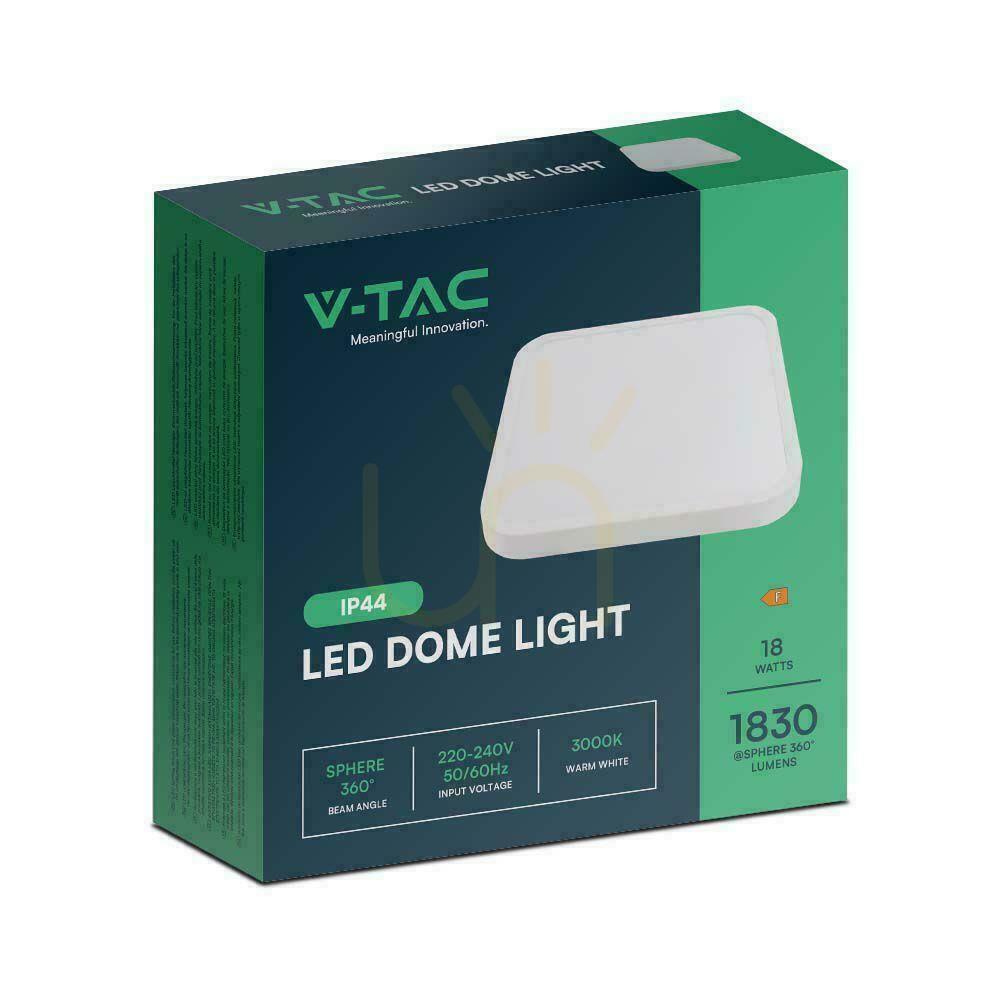 Wyświetl Plafon V-TAC 24W LED Kwadrat 29x29cm Natynkowy IP44 Biały VT-8624 6500K 2500lm Plafon V-TAC 24W LED Kwadrat 29x29cm Natynkowy IP44 Biały VT-8624 6500K 2500lm