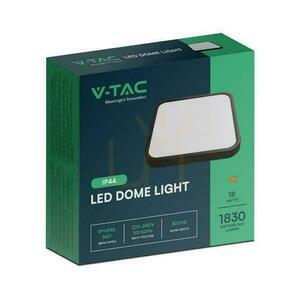 Plafon V-TAC 18W LED Kwadrat 25x25cm Natynkowy IP44 Czarny VT-8618B 4000K 1830lm small 3