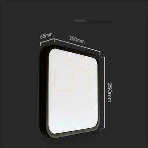 Plafon V-TAC 18W LED Kwadrat 25x25cm Natynkowy IP44 Czarny VT-8618B 4000K 1830lm small 4