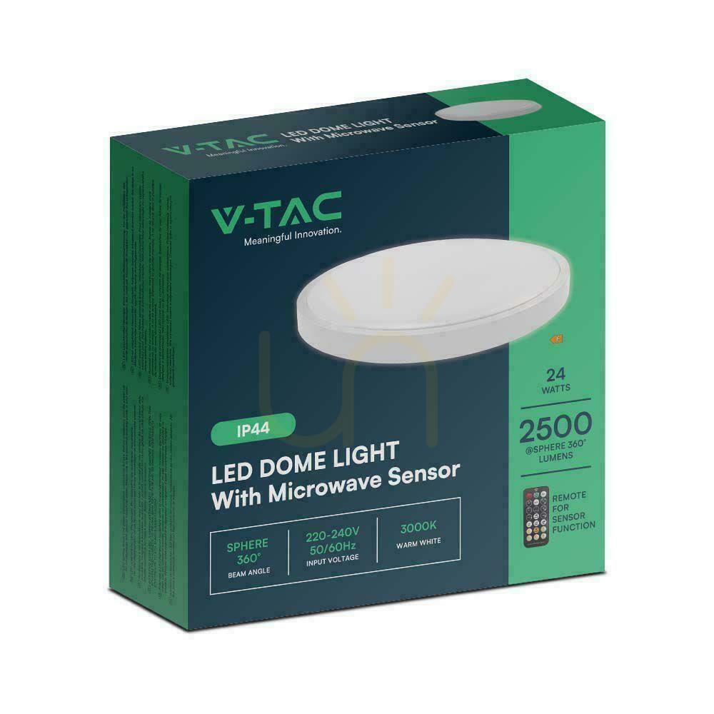 Pokaż Plafon V-TAC 24W LED Okrągły 35cm Natynkowy Pilot Czujnik Ruchu IP44 Biały VT-8624S 3000K 2500lm Plafon V-TAC 24W LED Okrągły 35cm Natynkowy Pilot Czujnik Ruchu IP44 Biały VT-8624S 3000K 2500lm