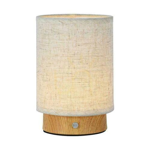 Sprawdź Lampka Biurkowa Nocna V-TAC 3W LED Ładowanie Ściemnianie Drewno VT-7569 3000K 110lm