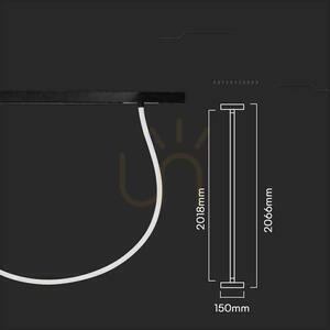 Oprawa Szynosystem Magnetyczny 48V V-TAC 23W LED CCT 30st SMART 200cm WiFi TRACKLIGHT Czarna VT-42024 2700K-6400K 2810lm 3 Lata Gwarancji small 5