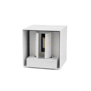 Oprawa Ścienna Solarna V-TAC 9W LED COB Regulowana Biała Kostka 15x15cm IP65 VT-11109 4000K 860lm small 2