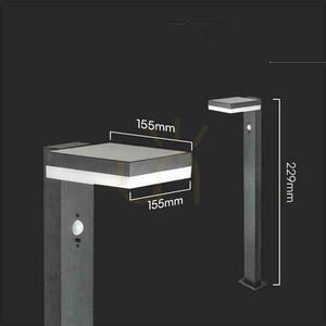 Słupek Ogrodowy Solarny V-TAC 80cm 5.5W LED IP54 Kwadrat Czarny VT-1167 3000K 220lm 3 Lata Gwarancji small 3