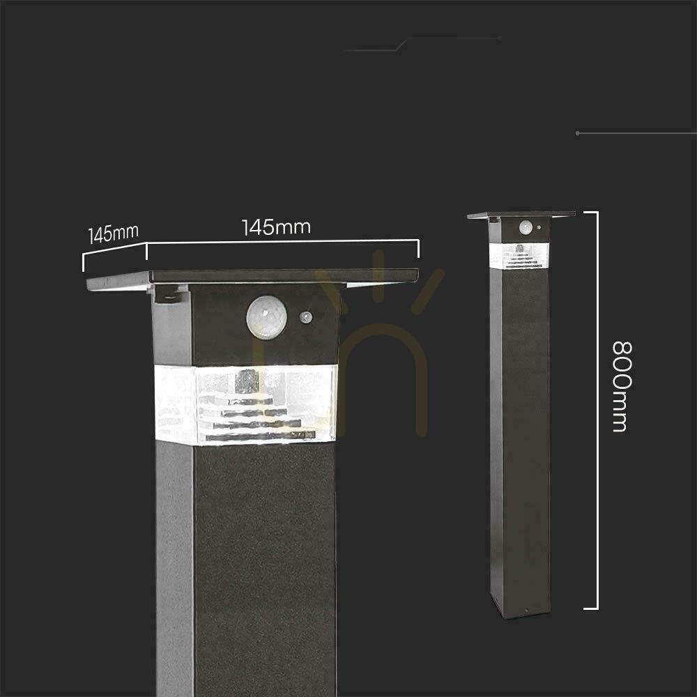 Pokaż Słupek Ogrodowy Solarny V-TAC 80cm 5.5W LED IP54 Czarny VT-1170 3000K 250lm 3 Lata Gwarancji Słupek Ogrodowy Solarny V-TAC 80cm 5.5W LED IP54 Czarny VT-1170 3000K 250lm 3 Lata Gwarancji