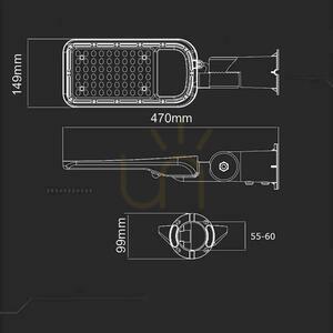 Oprawa Uliczna LED V-TAC SAMSUNG CHIP z regulacją 50W 120Lm/W VT-59ST 4000K 5740lm 5 Lat Gwarancji small 5