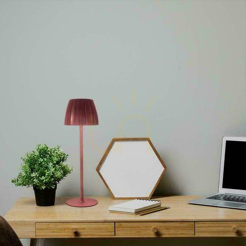 Sprawdź Lampka Biurkowa Nocna V-TAC 2,7W LED 34cm Ładowanie USB Ściemnianie Brąz VT-7967 3000K-6000K 110lm
