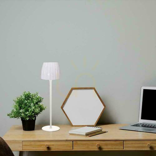 Sprawdź Lampka Biurkowa Nocna V-TAC 2,7W LED 34cm Ładowanie USB Ściemnianie Biała VT-7967 3000K-6000K 110lm