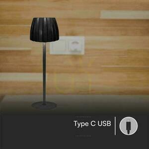 Lampka Biurkowa Nocna V-TAC 2,7W LED 34cm Ładowanie USB Ściemnianie Czarna VT-7967 3000K-6000K 110lm small 7