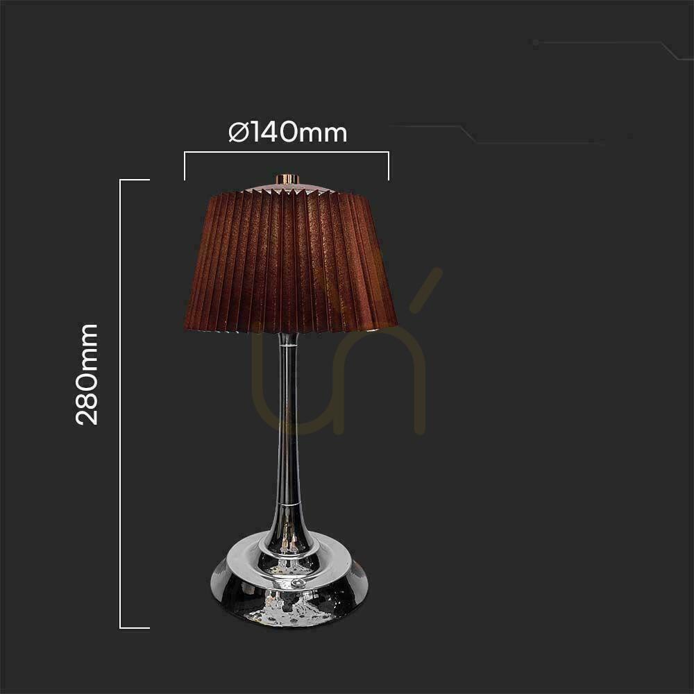 Pokaż Lampka Biurkowa Nocna V-TAC 1,5W LED 28cm Ładowanie USB Ściemnianie Brąz VT-7968 3000K-6000K 40lm Lampka Biurkowa Nocna V-TAC 1,5W LED 28cm Ładowanie USB Ściemnianie Brąz VT-7968 3000K-6000K 40lm