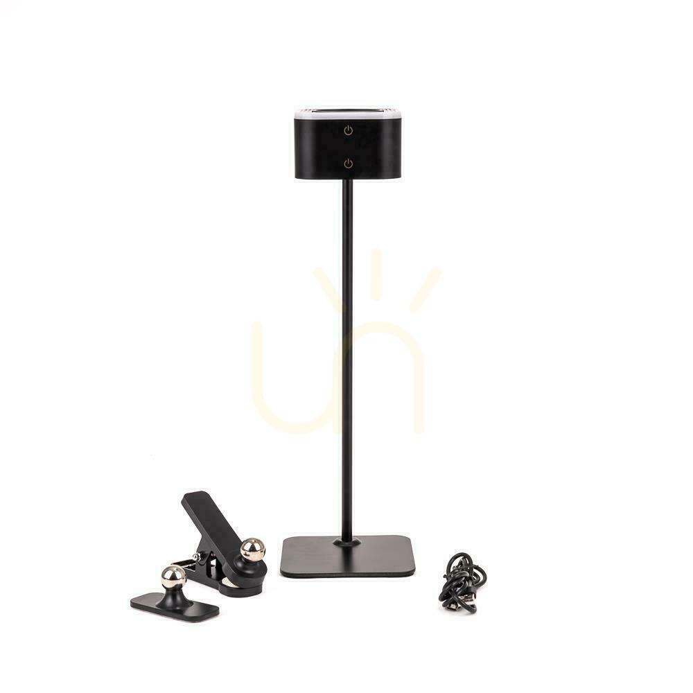 Wyświetl Lampka Biurkowa V-TAC 4w1 35cm Kinkiet Klips Latarka 3W LED CCT Czarna VT-10115 3000K-6000K 300lm Lampka Biurkowa V-TAC 4w1 35cm Kinkiet Klips Latarka 3W LED CCT Czarna VT-10115 3000K-6000K 300lm