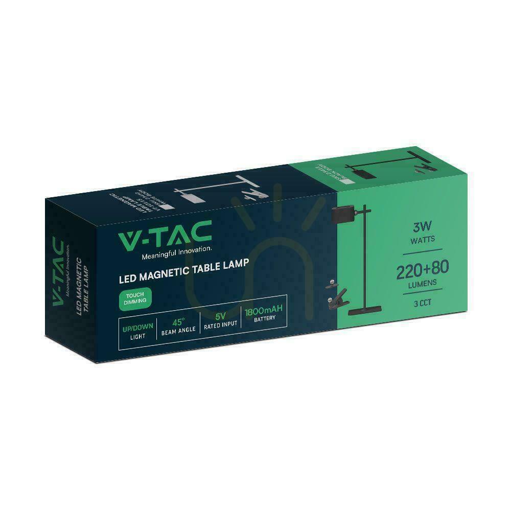 Sprawdź Lampka Biurkowa V-TAC 4w1 35cm Kinkiet Klips Latarka 3W LED CCT Czarna VT-10115 3000K-6000K 300lm Lampka Biurkowa V-TAC 4w1 35cm Kinkiet Klips Latarka 3W LED CCT Czarna VT-10115 3000K-6000K 300lm