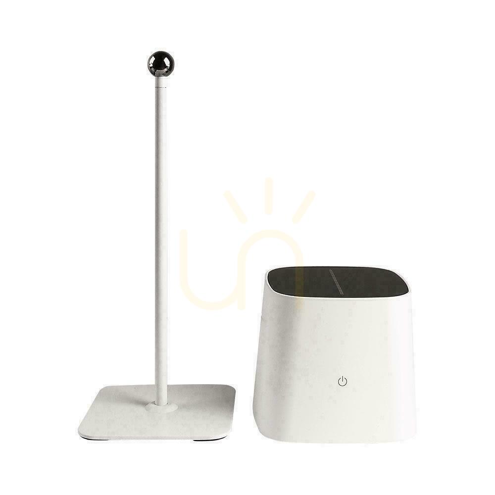 Obejrzyj Lampka Biurkowa Nocna Solarna V-TAC 5W CCT LED 35cm Ładowanie USB-C Ściemnianie Biała VT-10116 3000K-6000K 400lm Lampka Biurkowa Nocna Solarna V-TAC 5W CCT LED 35cm Ładowanie USB-C Ściemnianie Biała VT-10116 3000K-6000K 400lm