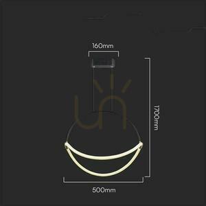 Oprawa Zwieszana V-TAC 16W LED 50cm Czarna VT-10125 4000K 2000lm 1 Oprawa Zwieszana V-TAC 16W LED 50cm Czarna VT-10125 4000K 2000lm small 1
