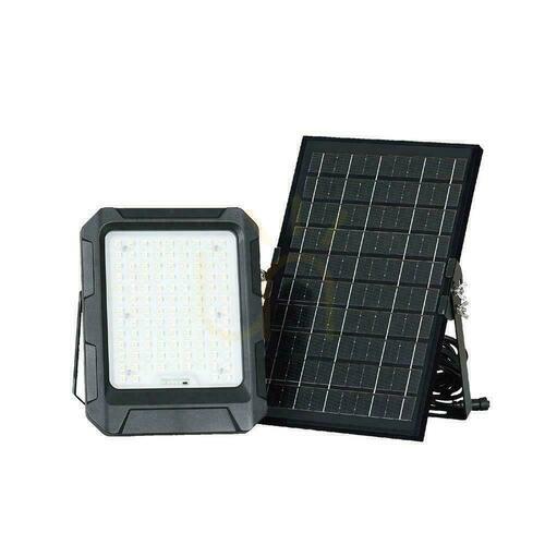 Sprawdź Projektor LED Solarny V-TAC 10W Pilot, AUTO, Timer, IP65 Czarny VT-55W 4000K 1000lm