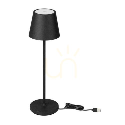 Sprawdź Lampka Biurkowa Nocna V-TAC 1,5W LED Ładowanie Ściemnianie IP54 Czarna VT-7997 3000K 150lm