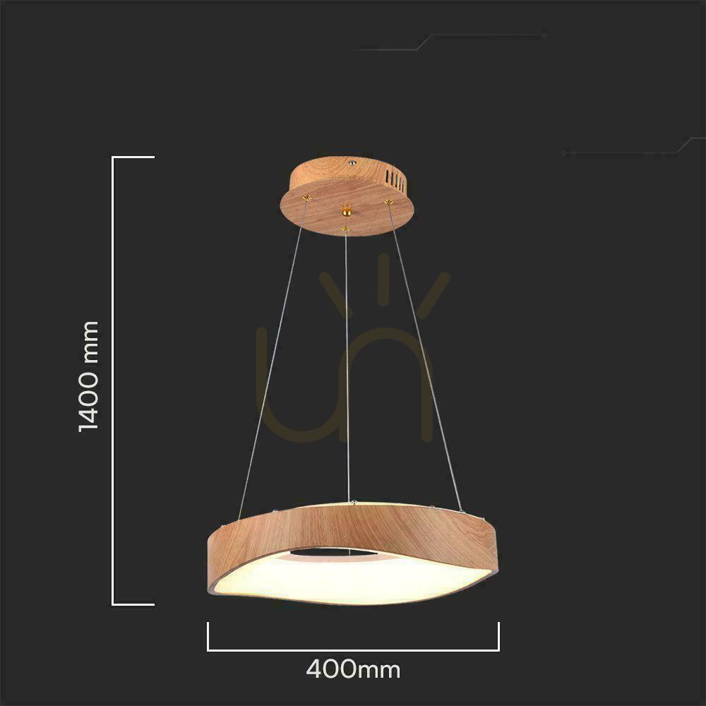 Zobacz Oprawa Zwieszana V-TAC LED 18W DREWNO fi. 40cm VT-7973 3000K 2100lm Oprawa Zwieszana V-TAC LED 18W DREWNO fi. 40cm VT-7973 3000K 2100lm