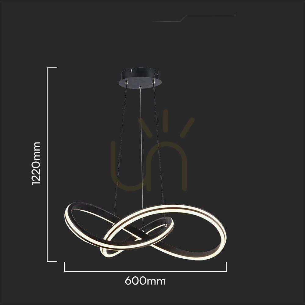 Zobacz Oprawa Zwieszana V-TAC LED 40W Czarna 60x122cm VT-7983 2700-6500K 4800lm Oprawa Zwieszana V-TAC LED 40W Czarna 60x122cm VT-7983 2700-6500K 4800lm