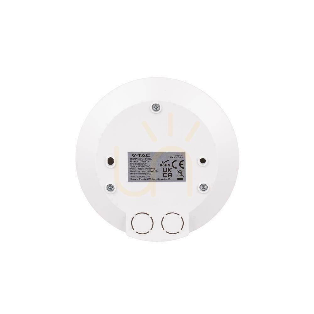 Zobacz Czujnik Ruchu Obecności 360st V-TAC Natynkowy Sufitowy SLIM 25mm 360st fi76 1000W Biały VT-81014 5 Lat Gwarancji Czujnik Ruchu Obecności 360st V-TAC Natynkowy Sufitowy SLIM 25mm 360st fi76 1000W Biały VT-81014 5 Lat Gwarancji