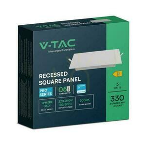 Panel Wpuszczany V-TAC 3W LED SAMSUNG CHIP Kwadrat 90x90mm VT-61003SQ-S 3000K 330lm small 4