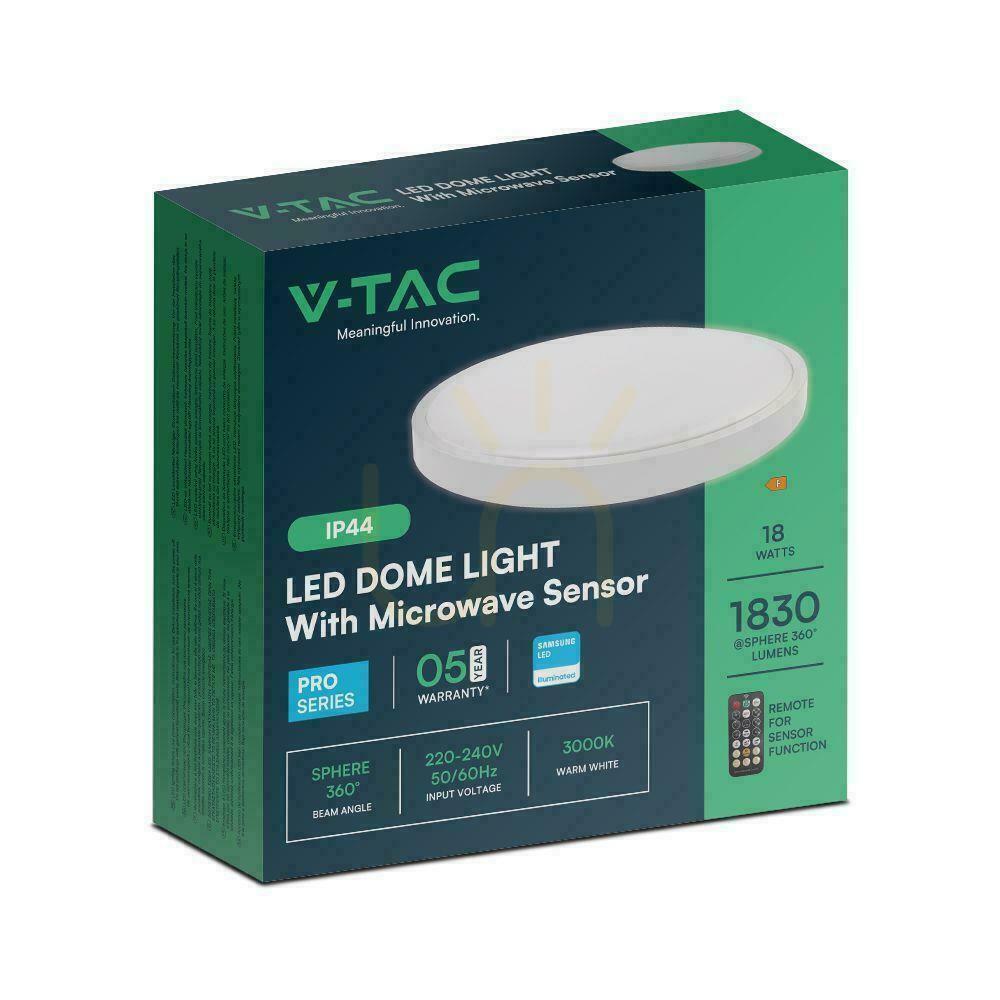 Obejrzyj Plafon V-TAC 18W LED SAMSUNG CHIP Okrągły 29cm Natynkowy Pilot Czujnik Ruchu IP44 Biały VT-8618S 4000K 1830lm 5 Lat Gwarancji Plafon V-TAC 18W LED SAMSUNG CHIP Okrągły 29cm Natynkowy Pilot Czujnik Ruchu IP44 Biały VT-8618S 4000K 1830lm 5 Lat Gwarancji