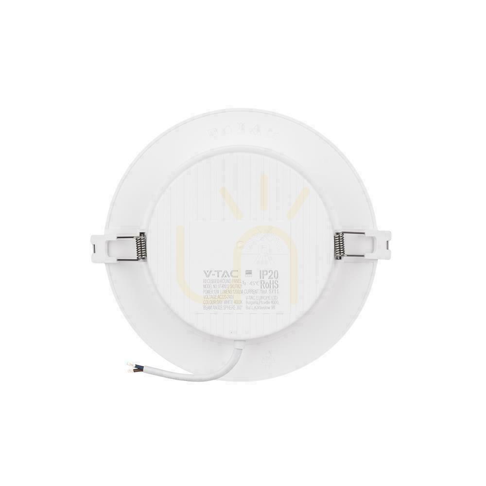 Obejrzyj Panel Wpuszczany V-TAC 12W LED SAMSUNG CHIP Okrągły 170x28mm VT-61012RD-S 4000K 1200lm 5 Lat Gwarancji Panel Wpuszczany V-TAC 12W LED SAMSUNG CHIP Okrągły 170x28mm VT-61012RD-S 4000K 1200lm 5 Lat Gwarancji