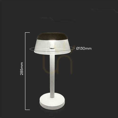 Sprawdź Lampka Biurkowa Nocna V-TAC 3W LED 28cm Ładowanie USB Ściemnianie Biała VT-75002 3000K-6000K 110lm