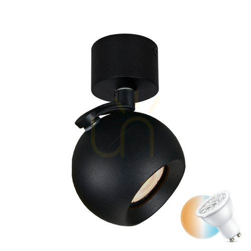 Sprawdź Reflektorek sufitowy Italux Lafin czarny GU10, aluminium, 10 cm SPL-45379-1R-BK