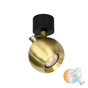 Reflektorek Italux Czarny GU10 LED Aluminium IP20 SPL-45379-1R-BK-GD 0 Reflektorek Italux Czarny GU10 LED Aluminium IP20 SPL-45379-1R-BK-GD small 0