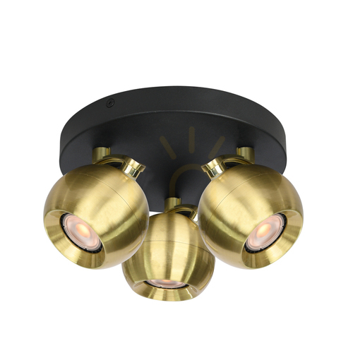 Sprawdź Reflektorki Italux Lafin 3x GU10 czarne aluminium SPL-45379-3R-BK-GD