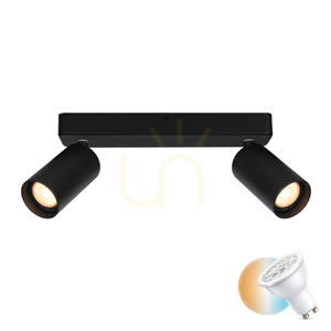 Reflektorek Italux Nesto SPL-23436-2-BK czarny piaskowany, 2 x GU10 max 10 W, ruchome klosze Ø5,5 cm, 24 cm small 0