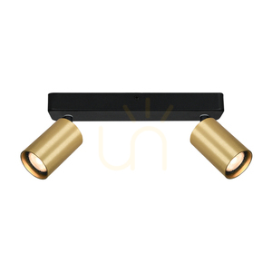 Reflektorek Italux Nesto 2xGU10 czarno-złoty aluminium SPL-23436-2-BK-GD small 1